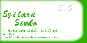 szilard simko business card