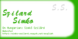 szilard simko business card